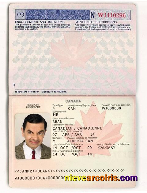 Canada passport 2002-2010